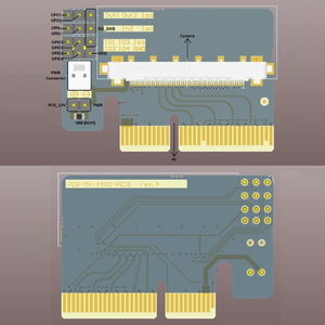 Adapter board for xiX X4 cameras - FL to PCIe X4 - 2