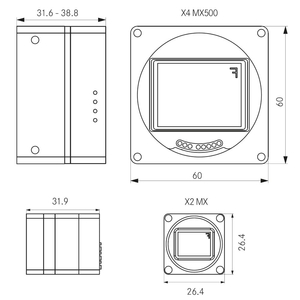 Embedded camera with 47.5 Mpix Color CMOSIS CMV50000 sensor and PCIe Gen 2 interface - 2