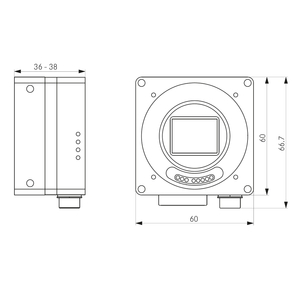 High resolution camera with 19.6 Mpix Monochrome CMOSIS CMV20000 and PCIe Gen 2 interface - 2