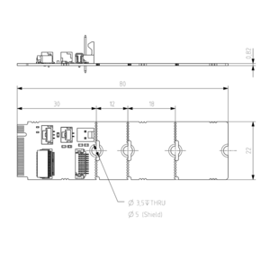 Adapter board for xiX X4 Firefly cameras - to M.2 - 2