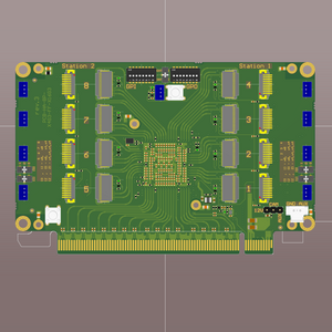 Host adapter with 8 ports for PCIe Gen.3 x4 Firefly cables - 3