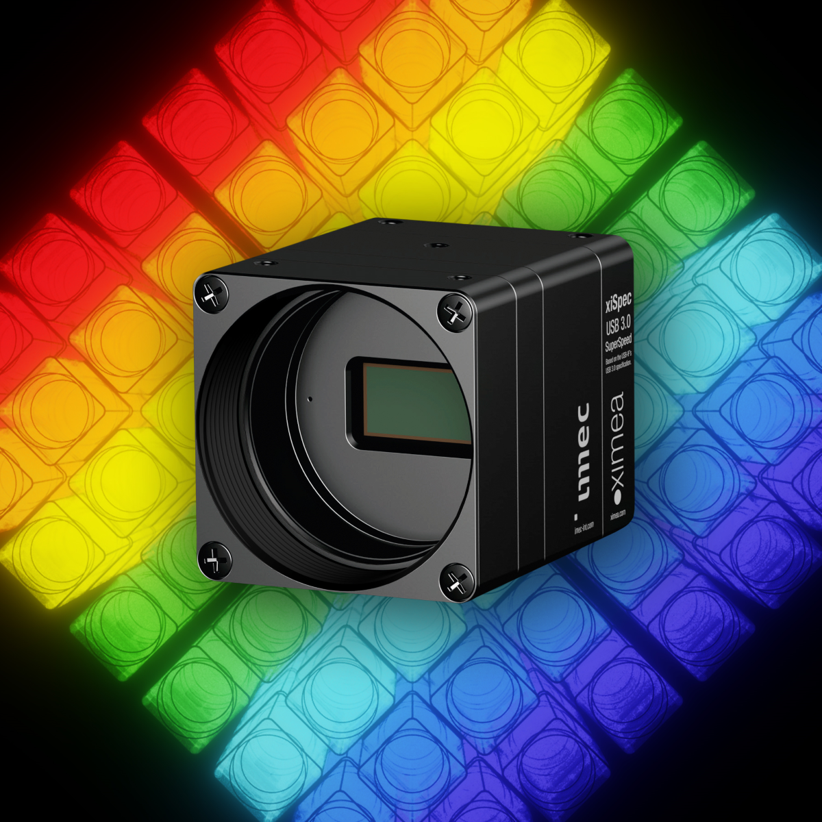 xiSpec-grid-black-wavelength-Hyperspectral-camera-smallest-USB3