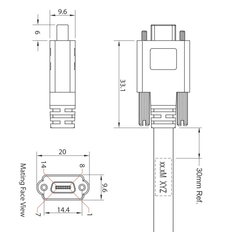 XIMEA - Sync trigger cable 3m - 1