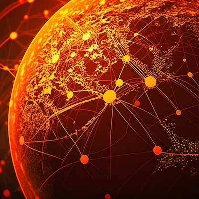 World-contact-orange-black-locations-network