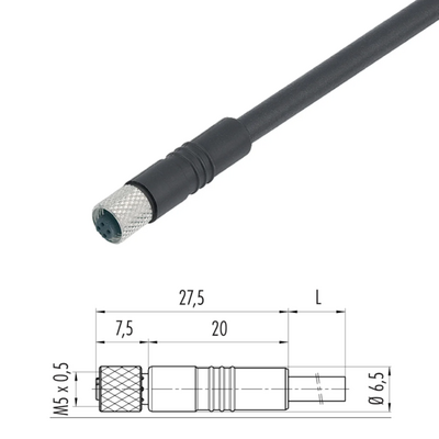 5.0 m I/O Sync and trigger cable for xiQ-S7 cameras