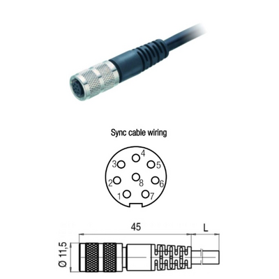 5m Sync trigger GPIO cable for xiC cameras