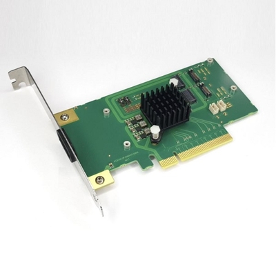 Host adapter with 2 ports for PCIe Gen.3 x4 Firefly cables